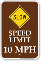 10 MPH Sped Limit Sign