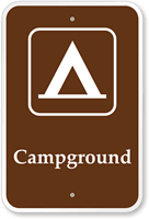 Campground Park Sign with Graphic