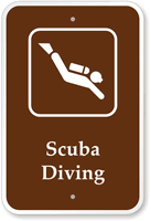 Scuba Diving - Campground, Guide & Park Sign
