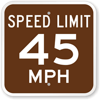 Speed Limit 45 MPH Sign