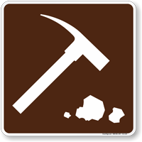 Rock Collecting Symbol Sign For Campsite