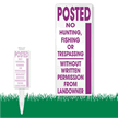 Posted No Hunting Fishing Clip-on Sign