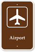 Airport - Campground  Guide & Park Sign