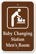 Baby Changing Station Men's Room - Campground Sign