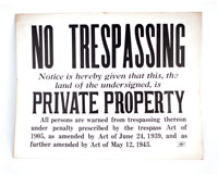 Old No Trespassing Sign