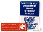 Bilingual Hand Washing Signs