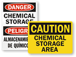 Chemical Storage Signs