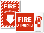 Do Not Block Fire Extinguisher Signs