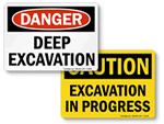 Excavation Signs