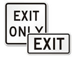 Exit Only Signs