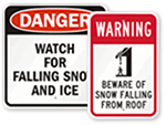 Ice and Snow Warning Signs