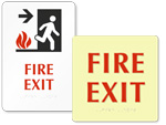 Braille Fire Exit Signs