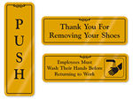 Gold DiamondPlate™ Signs
