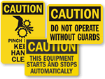 Machine Caution Signs