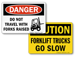 OSHA Forklift Signs