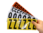 Laminated Mylar Numbers and Letters