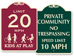 Private Community Speed Limit Signs