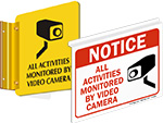 Projecting Surveillance Signs | Double Sided Signs | Ceiling Tile Surveillance Signs