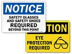 Safety Gear Required Signs