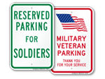 U.S. Military Parking Signs