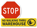 Warehouse Floor Stop Signs