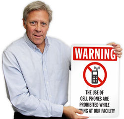 Custom No Cell Phone Signs