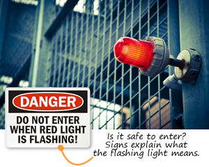 Do Not Enter   Flashing Light Signs