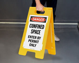 Danger Stand Up Floor Signs