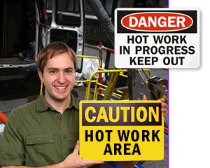 Hot Work Area Signs