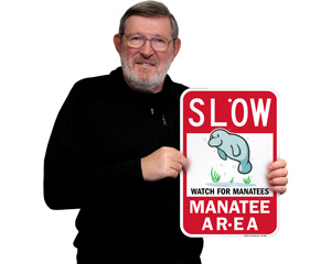 Manatee Warning Sign