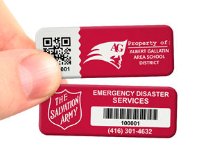 Asset Labels – 0.75” x 2” (with your logo)