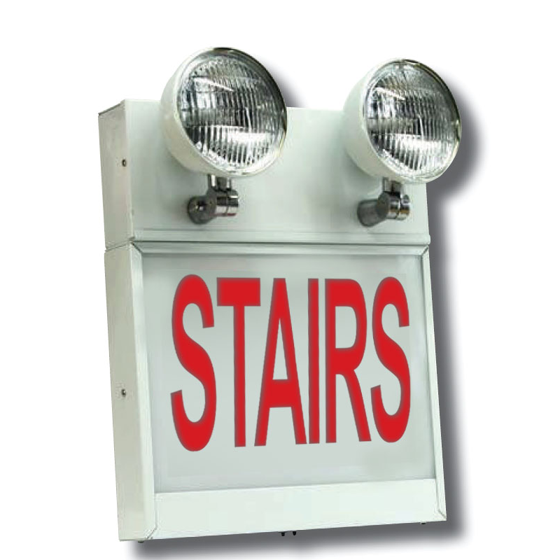 Chicago Approved Stair Sign & Emergency Steel Combo