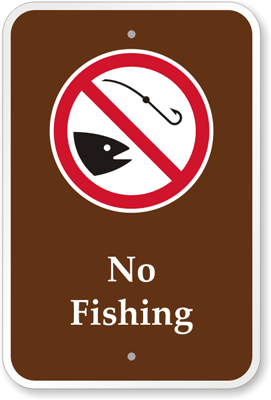 No Fish Cleaning Sign - Campground Sign, Park Sign & Guide Sign, SKU: K-7940