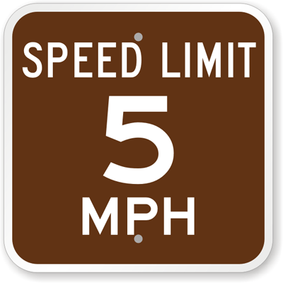 Speed Limit 5 MPH Sign - Campground Signs, SKU: K-8422-5