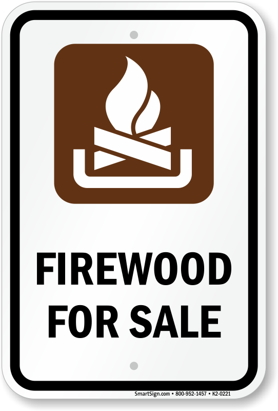 Firewood For Sale Sign 