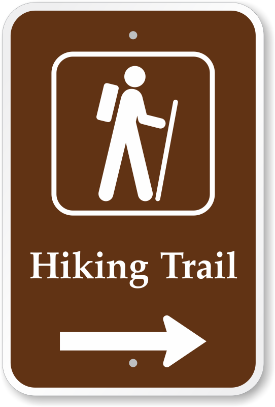 CREEK TRAIL DIRECTIONAL RIGHT ARROW CAMPING Metal Aluminum composite sign 