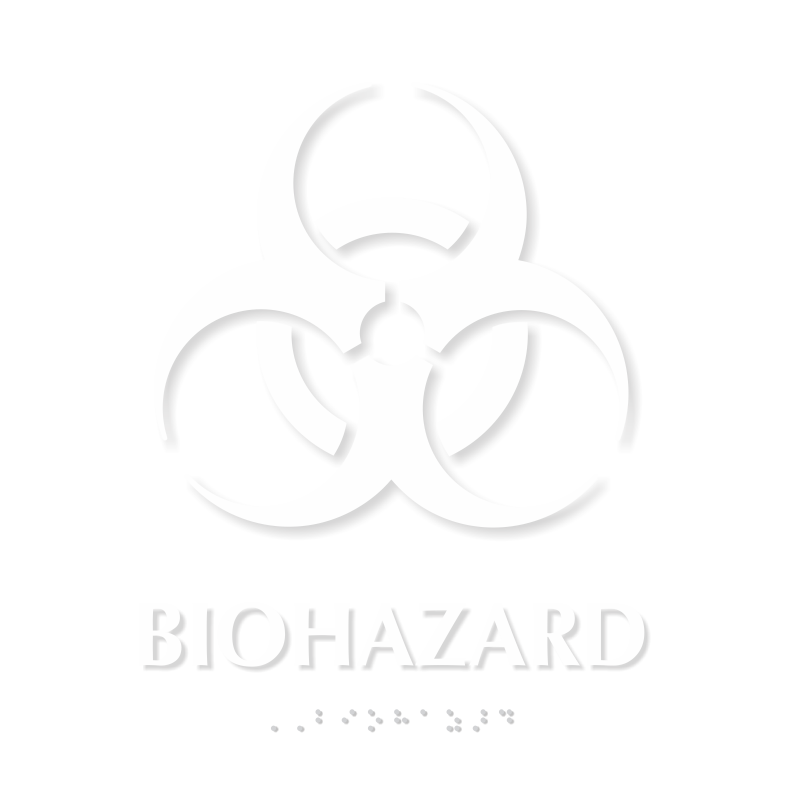 Biohazard Tactile Touch Tactile Touch Braille Sign