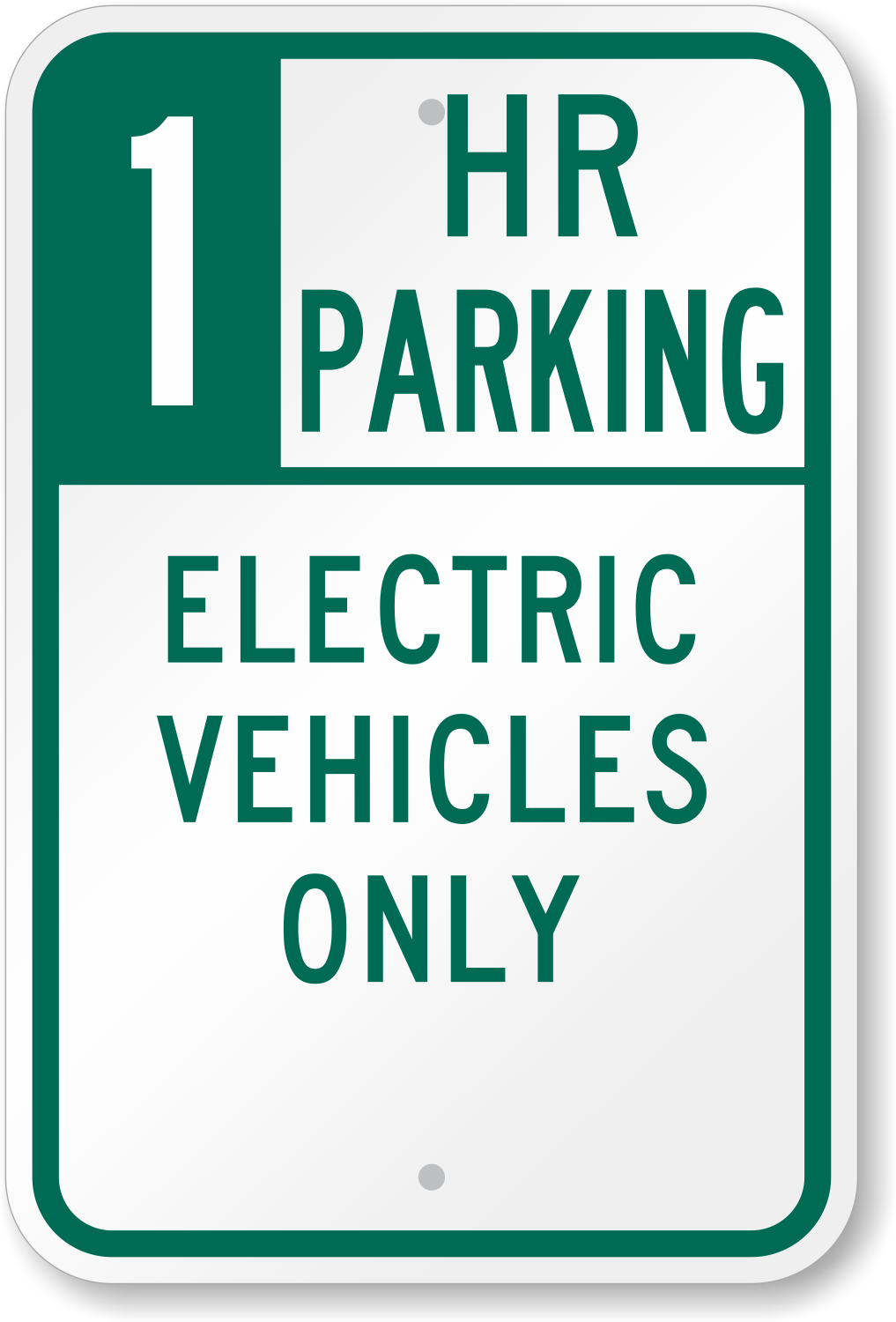 Time Limit Electric Vehicles Parking Sign with Arrow