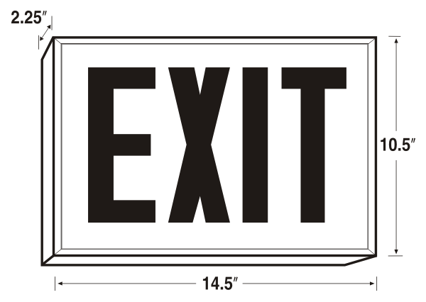 New York-Approved Steel LED Exit Sign