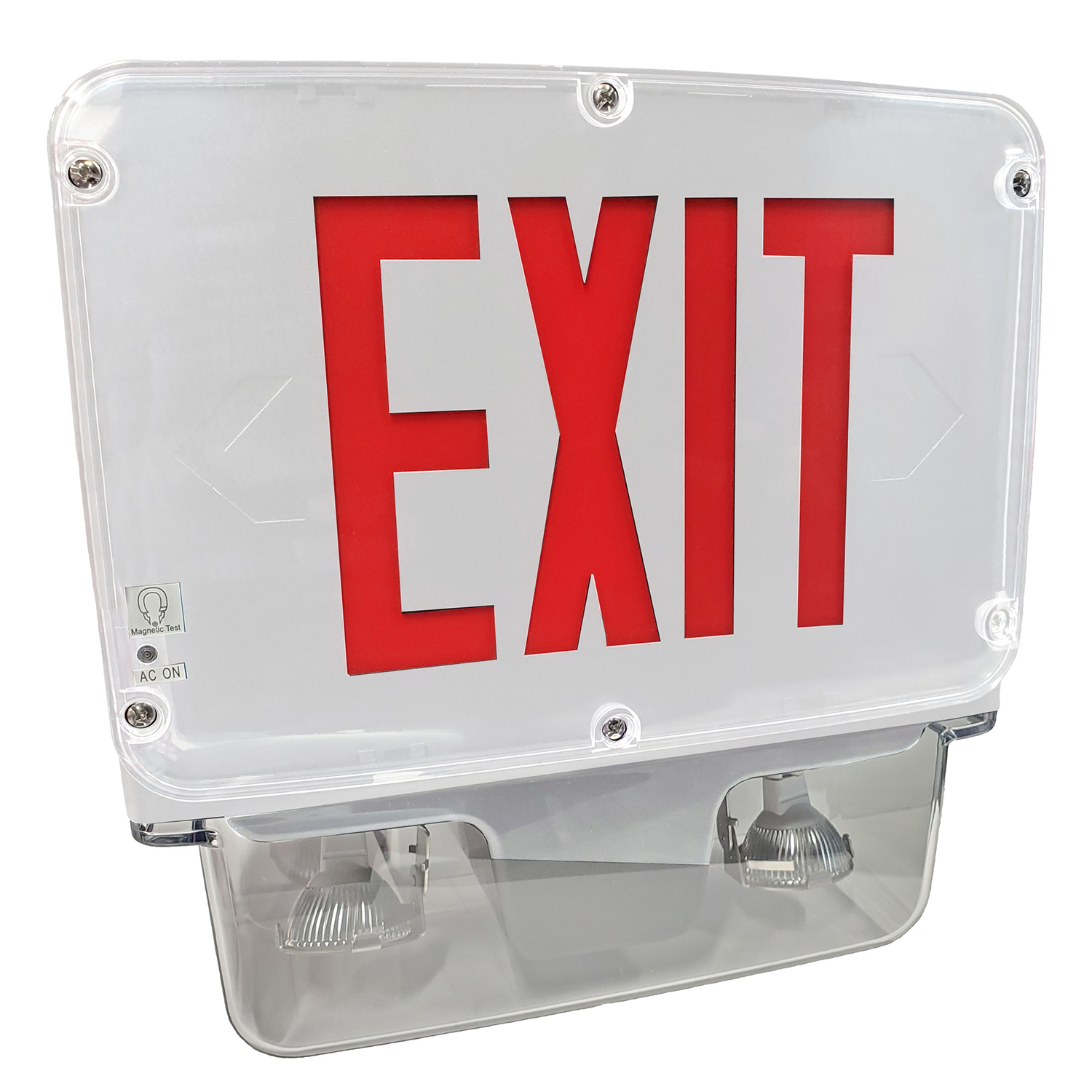 12W Wet Location LED Combo Exit Sign