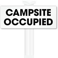 Campsite Occupied Easystake Clip On Sign