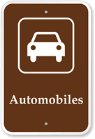 Automobiles - Campground, Guide & Park Sign