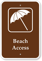 Beach Access Campground Park Sign