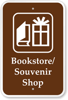 Bookstore Souvenir Shop Campground Park Sign