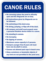 Canoe Rules Sign