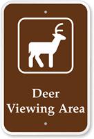 Deer Viewing Area - Campground & Park Sign