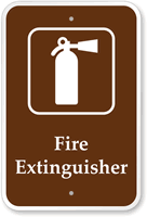 Fire Extinguisher Campground Park Sign
