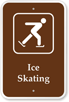 Ice Skating Campground Park Sign