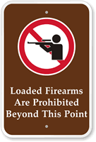 Loaded Firearms Are Prohibited Beyond This Point Sign
