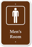 Men's Room Campground Park Sign